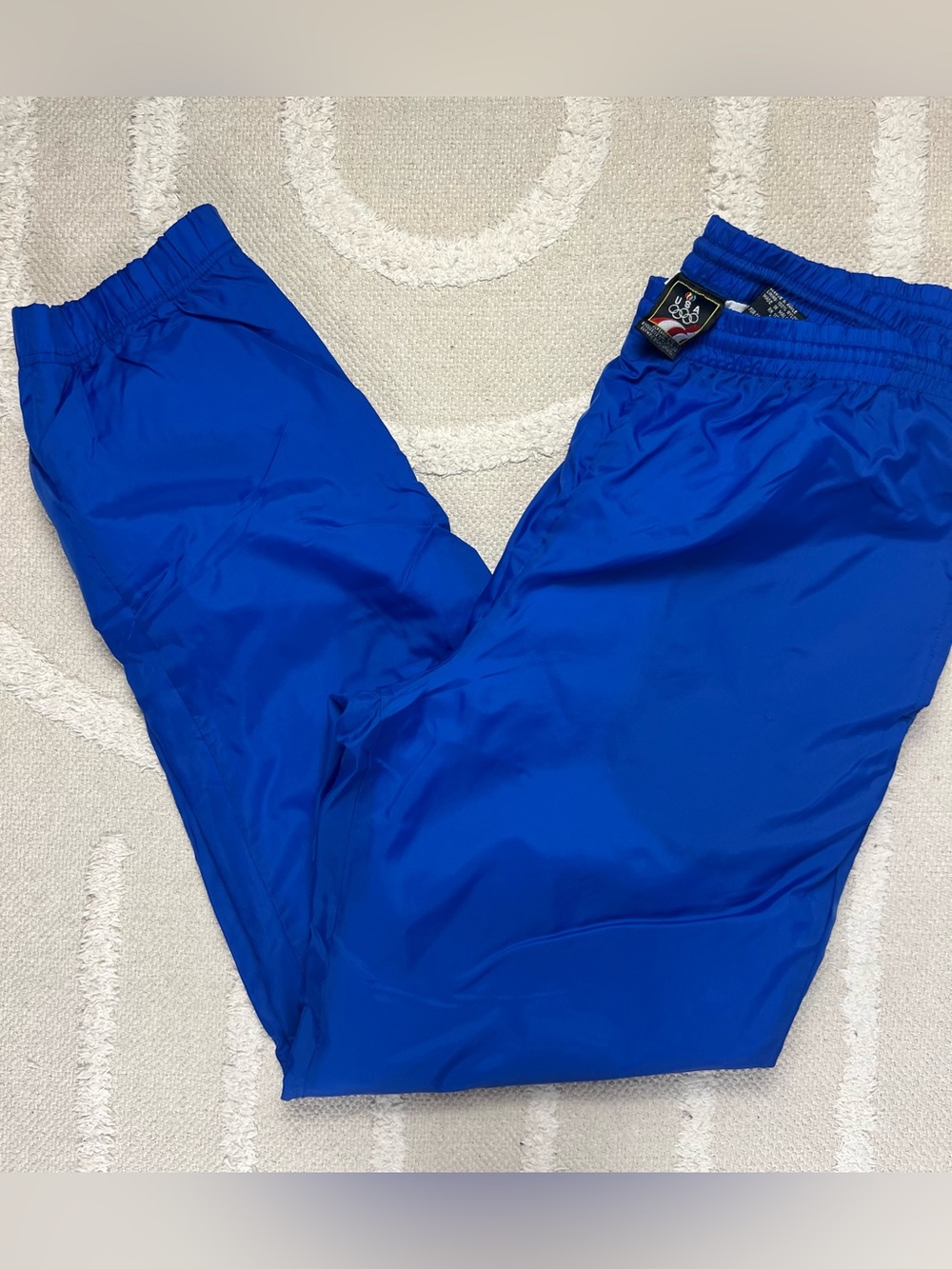 Vintage 90s USA Olympic Track Pant Joggers – Royal Blue – Size Medium